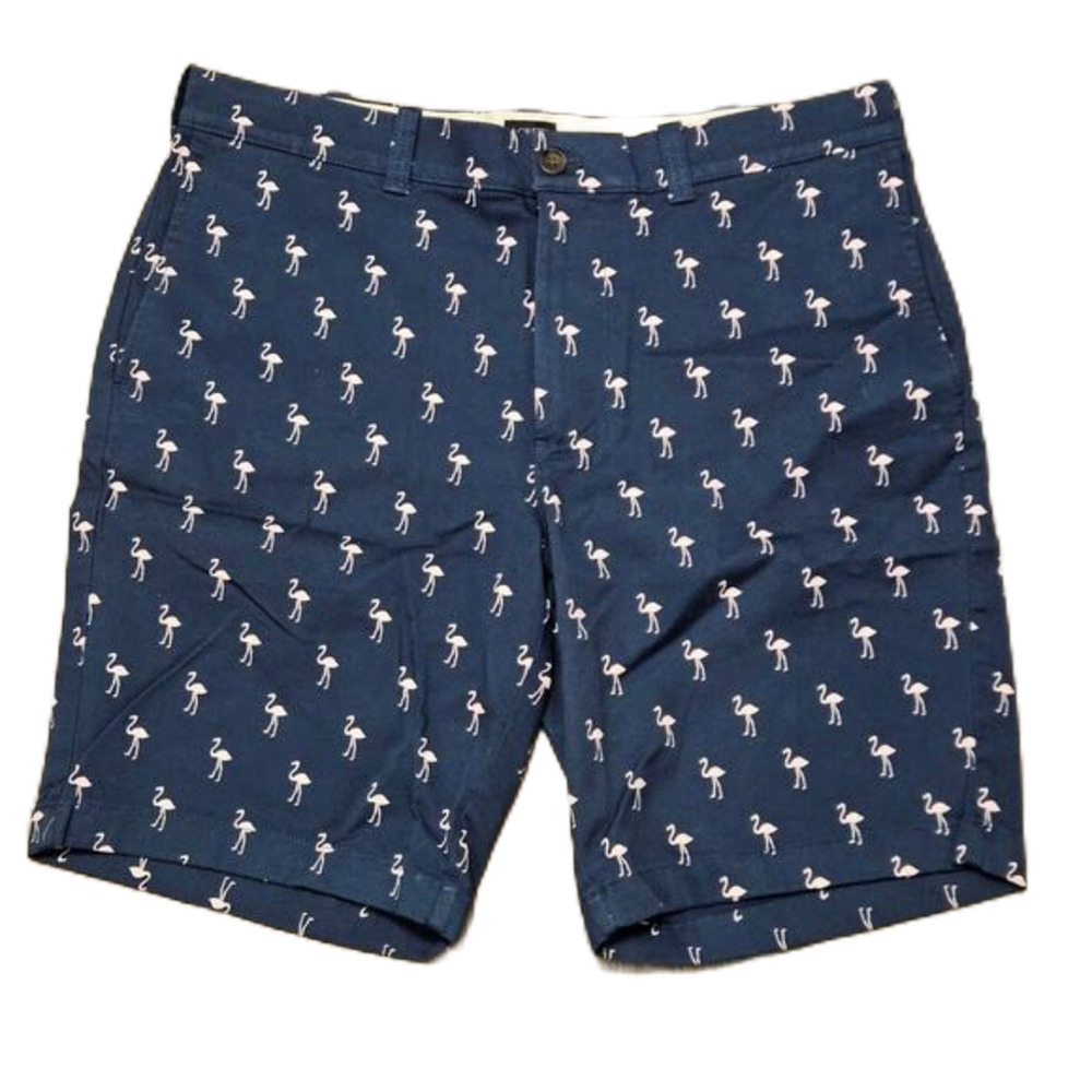 J.Crew Flamingo Print Shorts – Size 34 – 9" Inseam